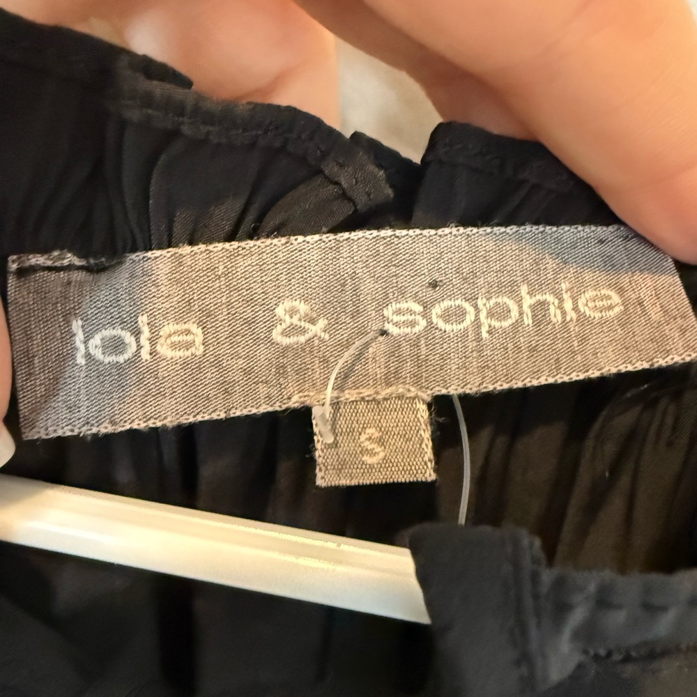 💋Lola & Sophie Elegant‎ Black V-Neck Blouse 103 - Picture 4 of 6